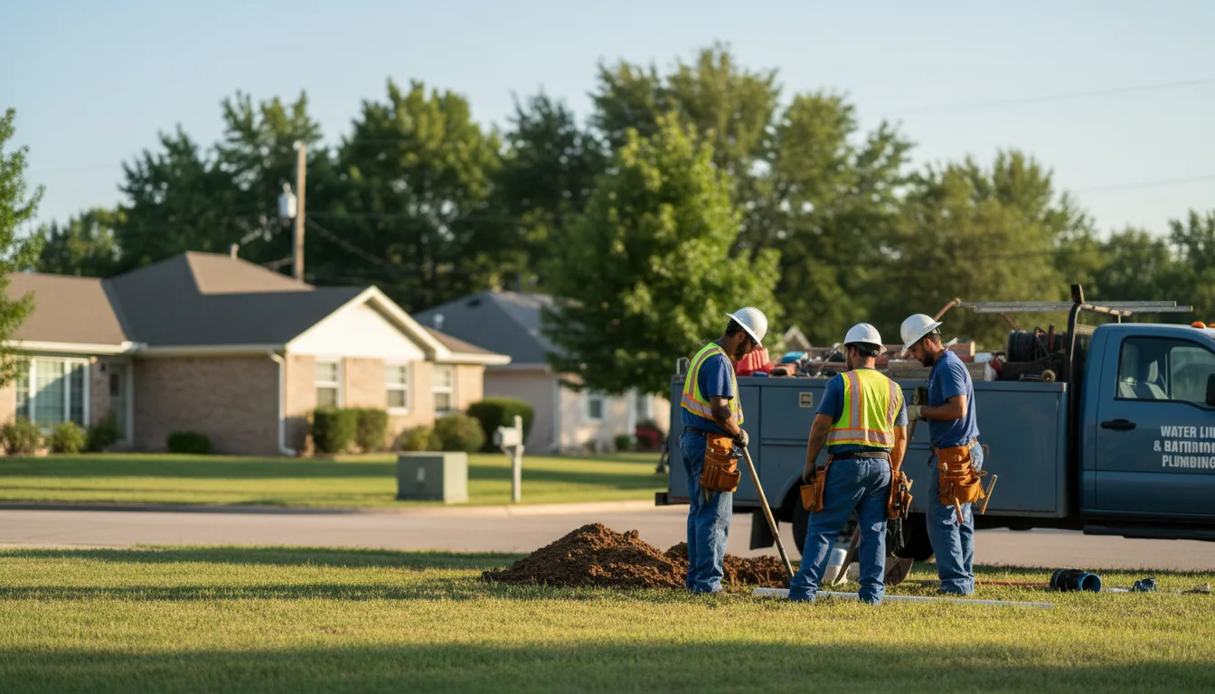 Residential water line and bathroom plumbing service in South Lyon, MI